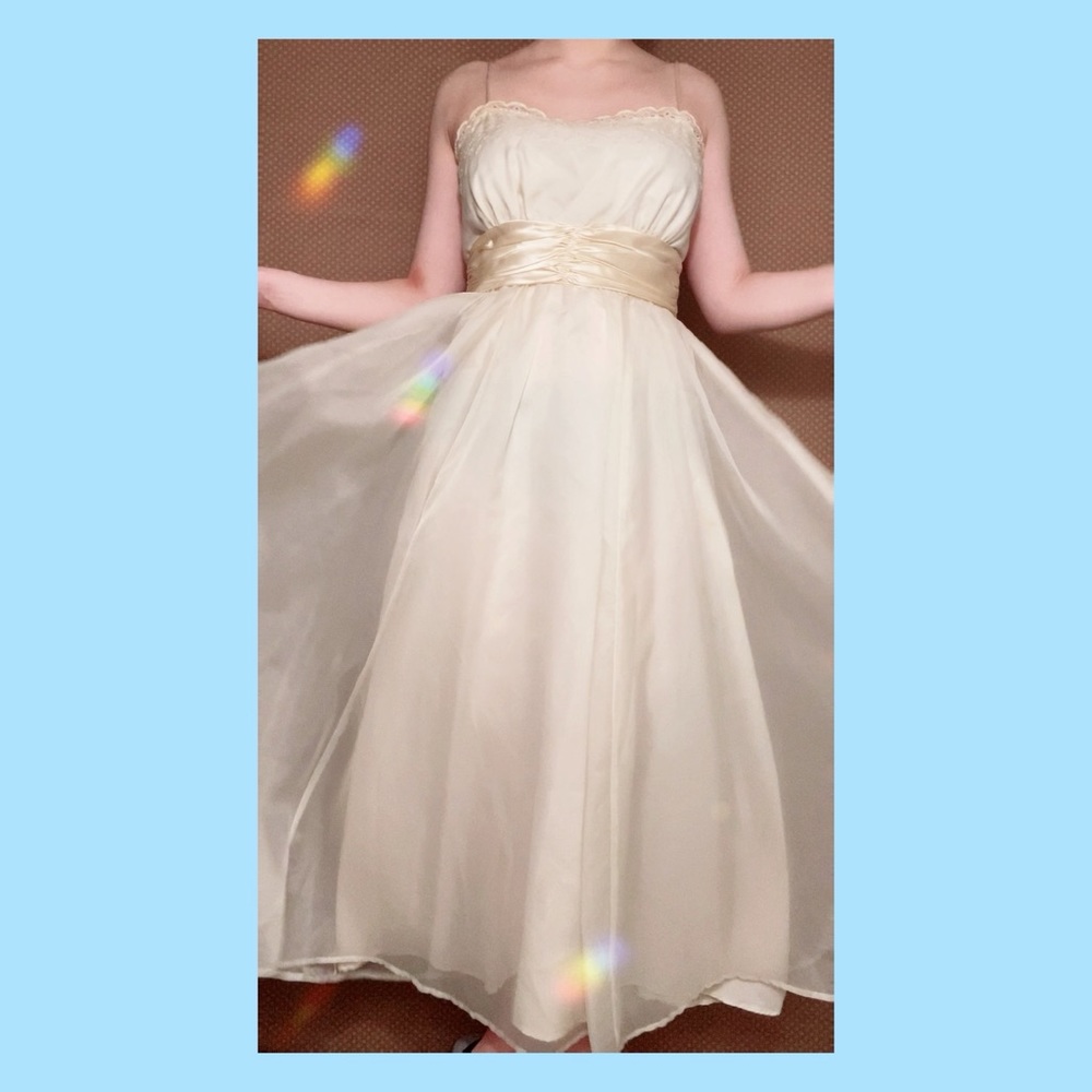Vintage Ivory Formal Dress